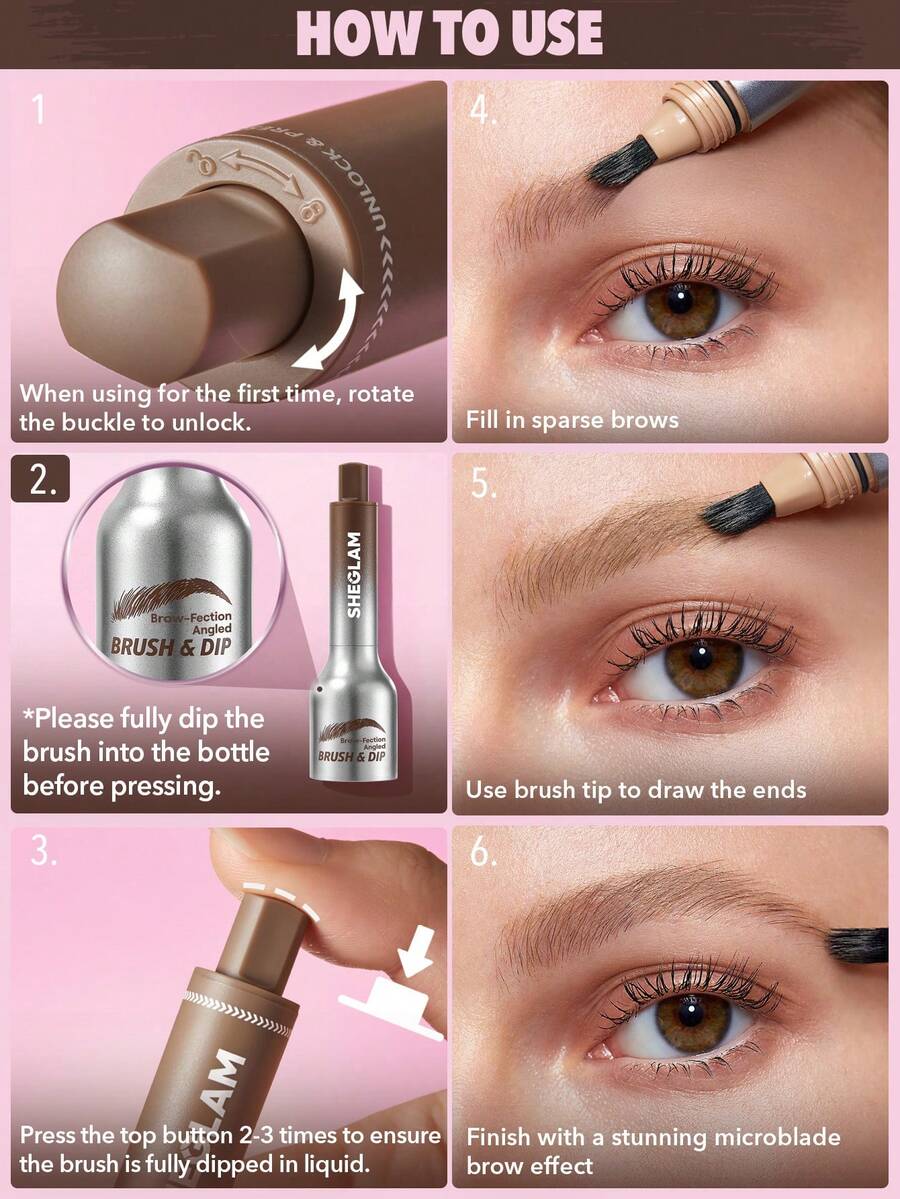 SHEGLAM Brow-Fection فرشاة مائلة وبودرة حواجب