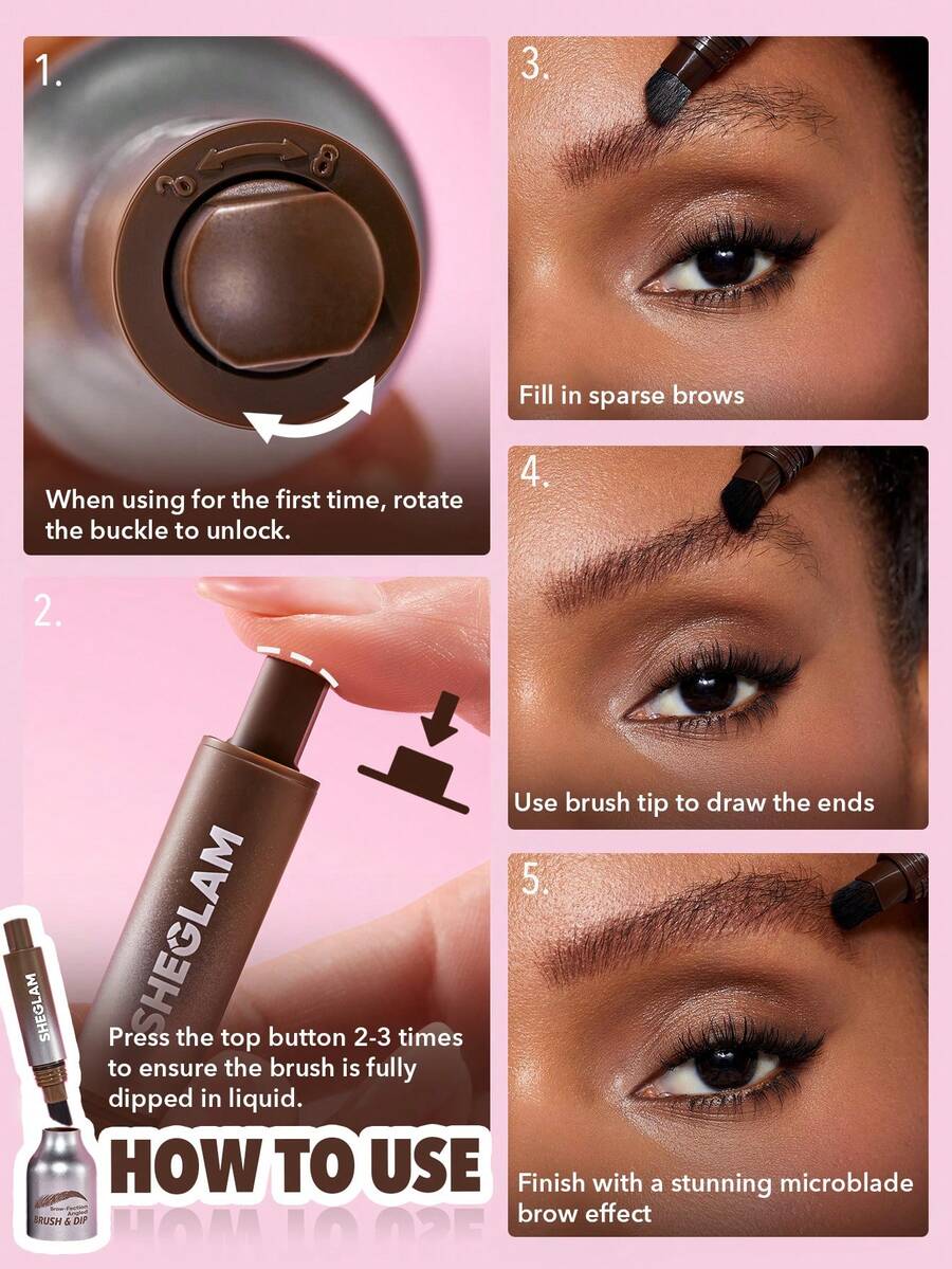SHEGLAM Brow-Fection فرشاة مائلة وبودرة حواجب