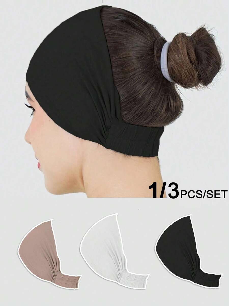 SHEIN ربطة شعر مرنة بلون موحد 3 قطع