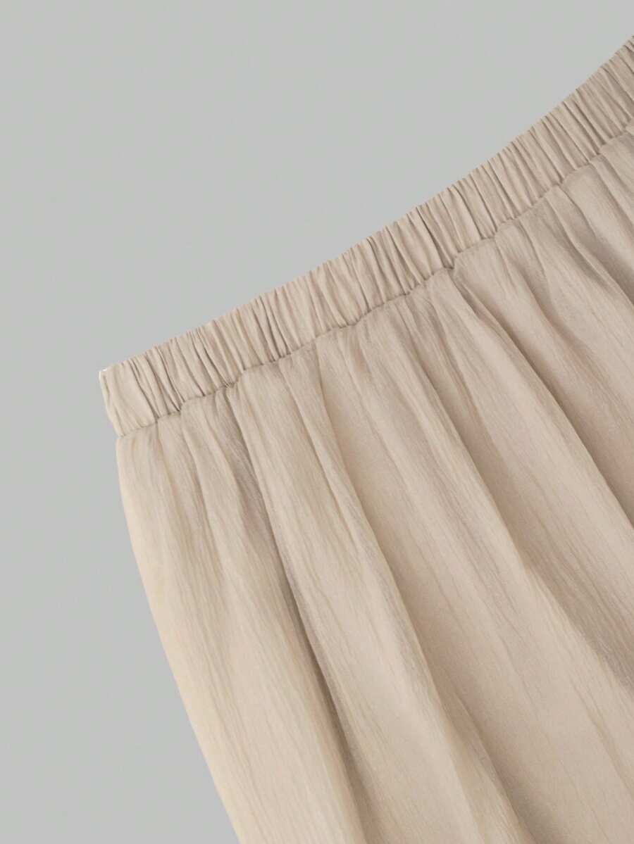 SHEIN تنورة نسائية بخصر عالي انسيابية خفيفة الوزن وقابلة للتنفس