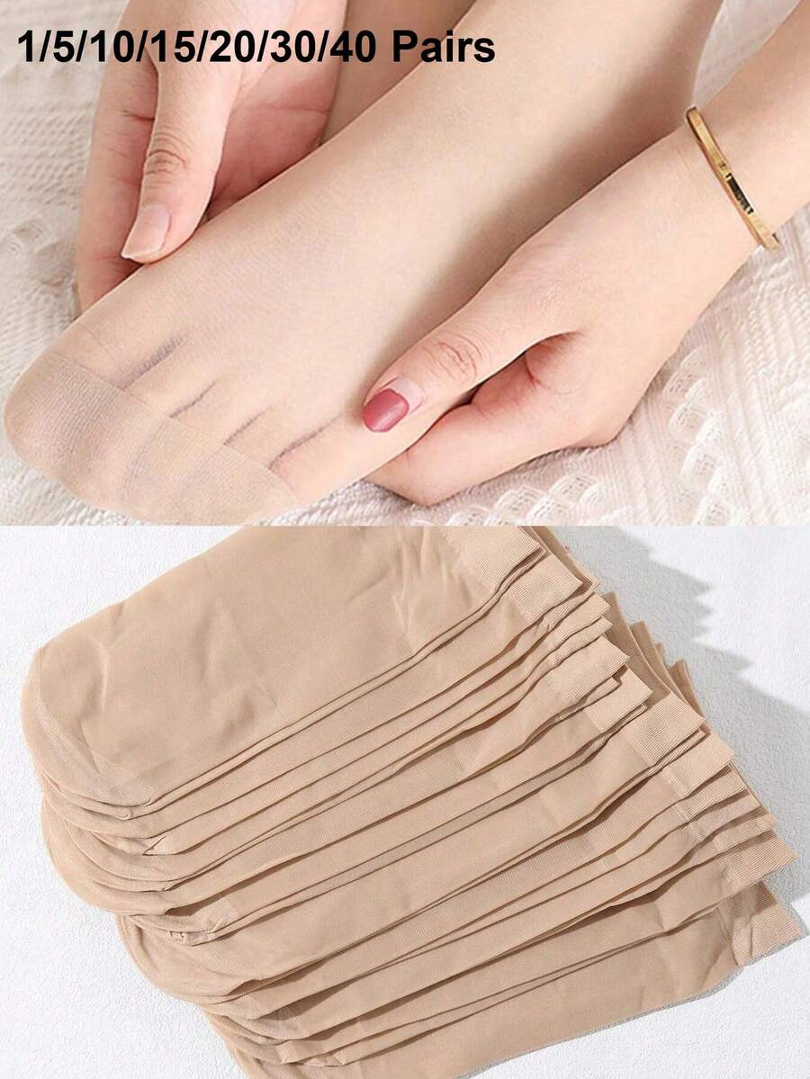SHEIN جوارب نسائية متوسطة الطول بألوان موحدة