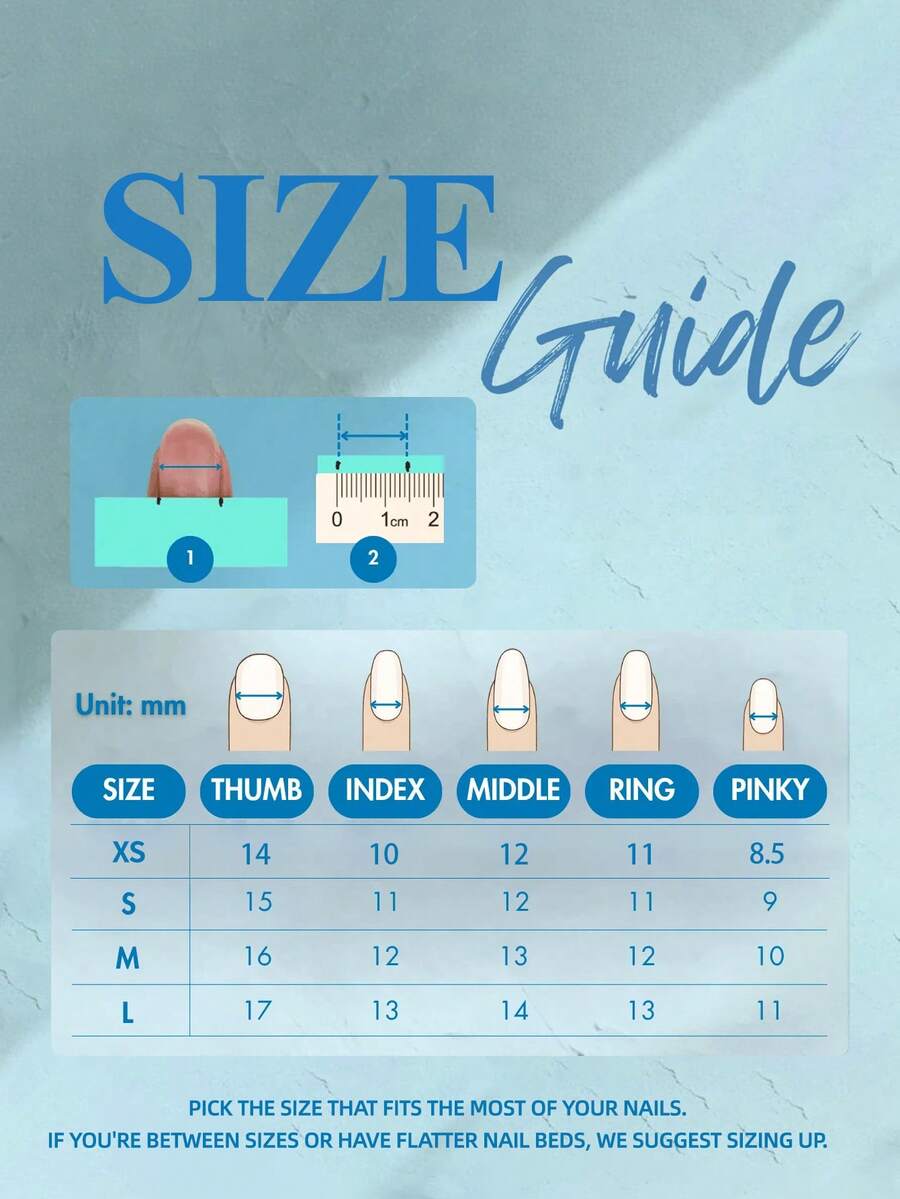SHEIN ملصقات أظافر يدوية 10 قطع بشكل لوزي بألوان عارية