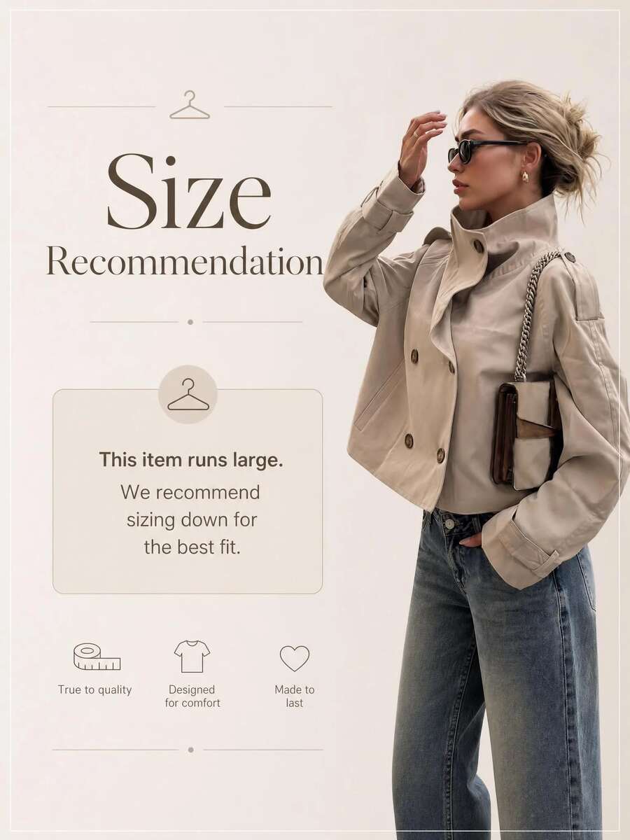 SHEIN جاكيت نسائي كاجوال بأكمام طويلة