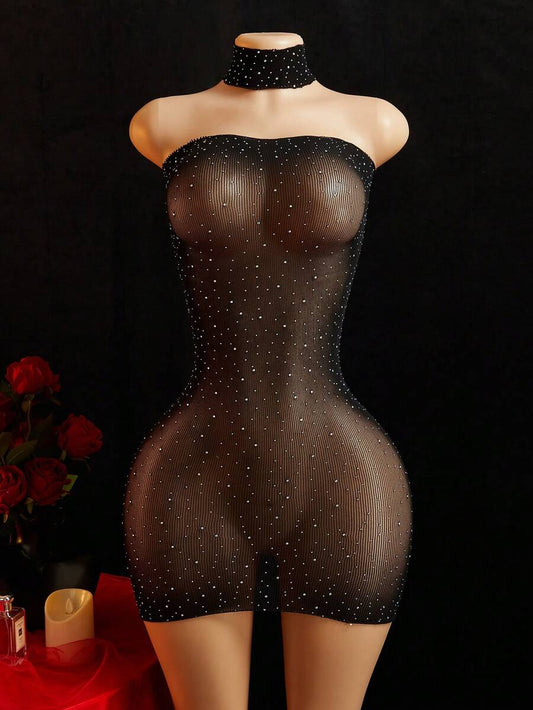 SHEIN ChaseTheNight طقم لانجري شبكي قطعتين