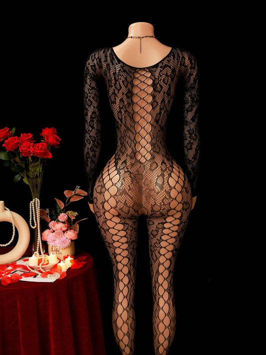 SHEIN ChaseTheNight لانجري برقبة هالتر وفتحة أمامية
