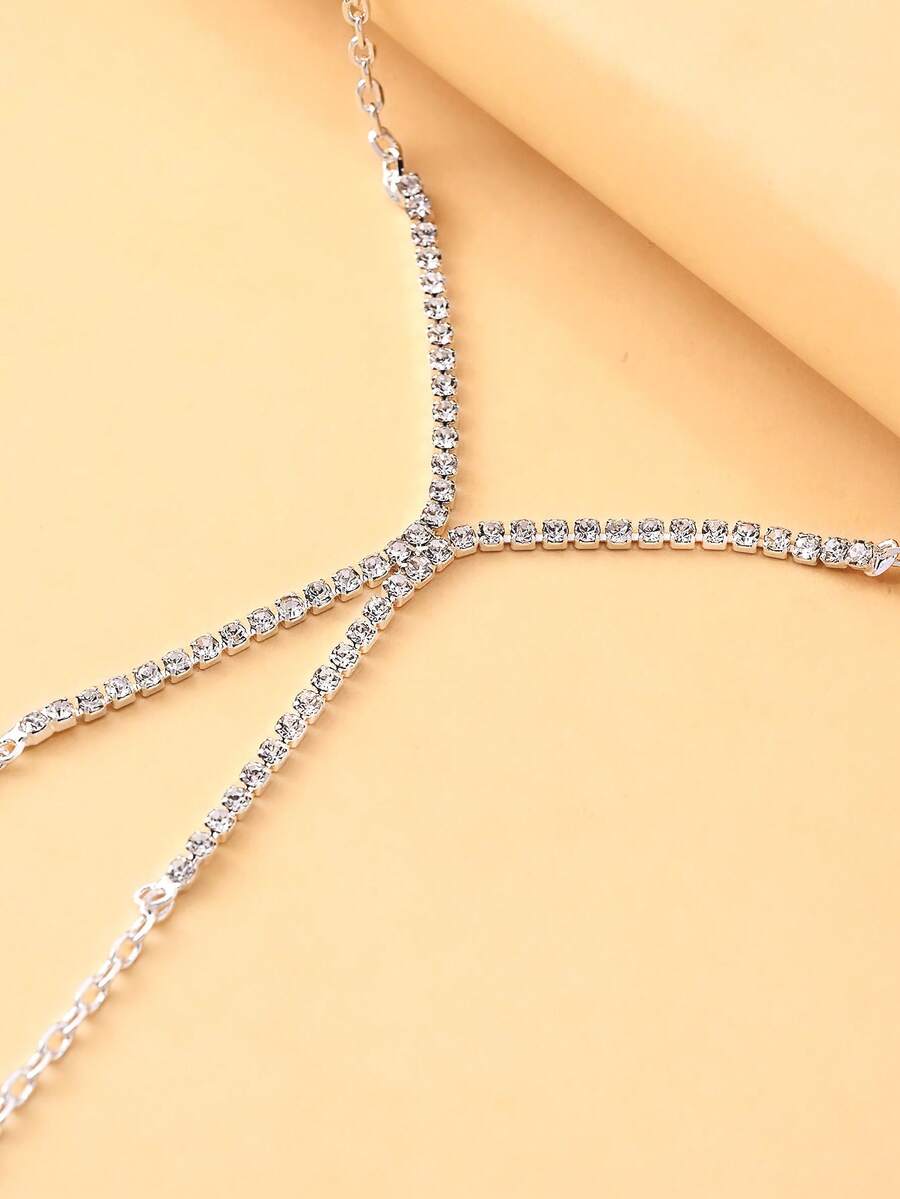 SHEIN سوار أصبع مرصع بالراينستون