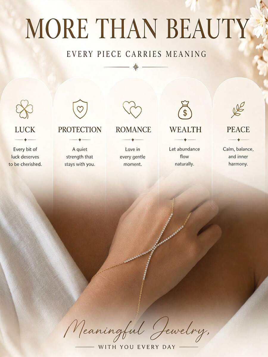 SHEIN سوار أصبع مرصع بالراينستون