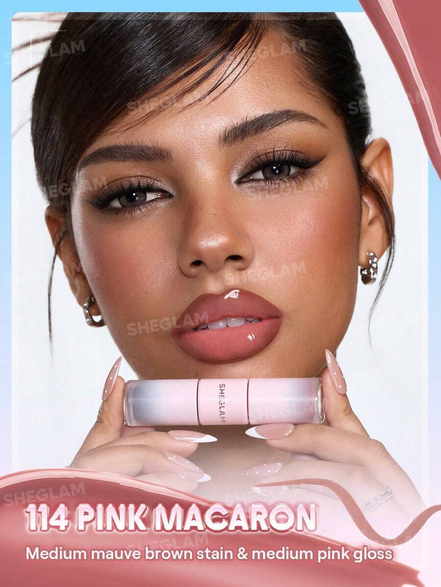 SHEGLAM Line To Shine ثنائي تينت شفاه وملمع