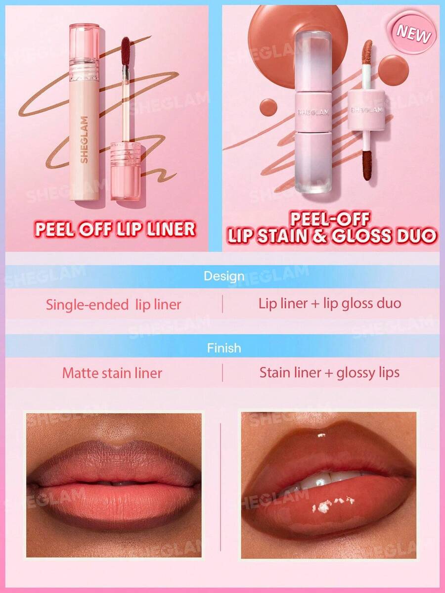 SHEGLAM Line To Shine ثنائي تينت شفاه وملمع
