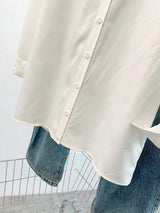 SHEIN INAWLY قميص نسائي أبيض بأزرار