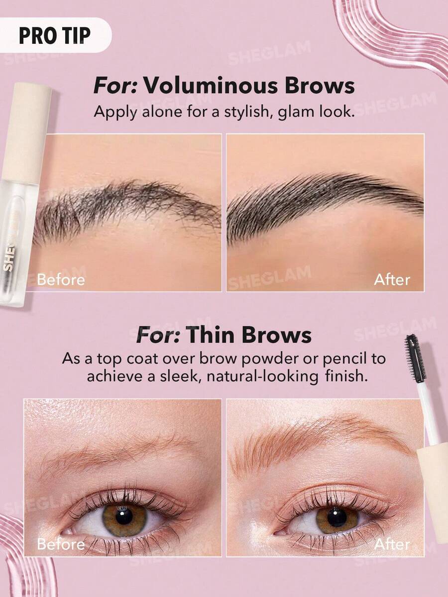 SHEGLAM Wild Brows On Demand طقم قلم وجل حواجب 2 قطعة