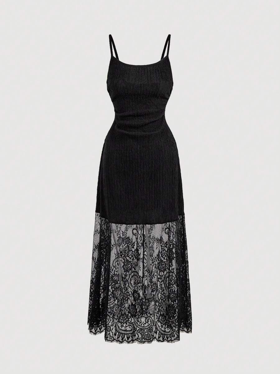 SHEIN فستان أسود بسيط وأنيق