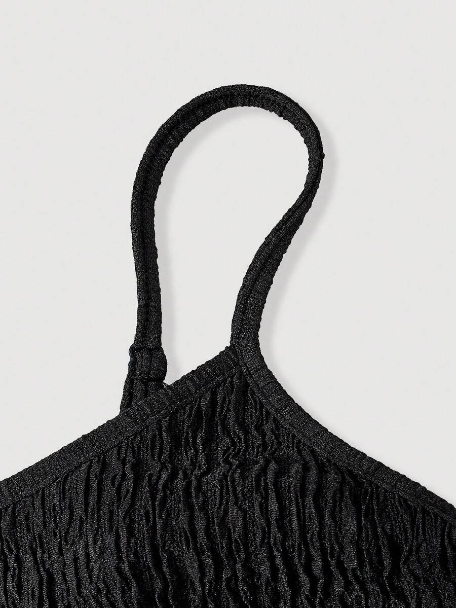 SHEIN فستان أسود بسيط وأنيق