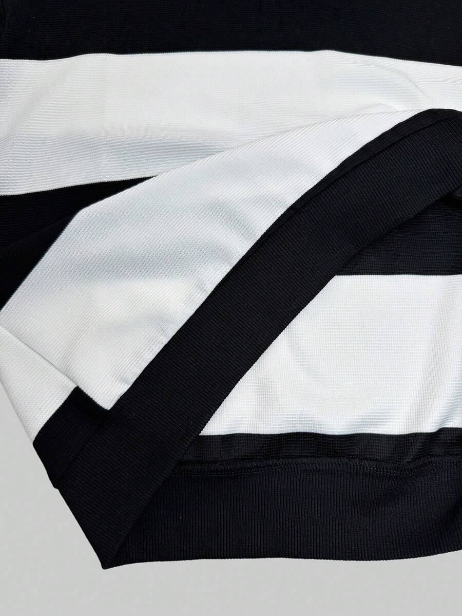 SHEIN INAWLY بلوزة نسائية بأكمام طويلة وألوان متباينة