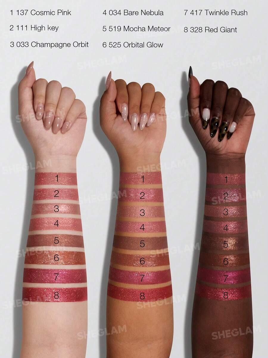 SHEGLAM Stardust Swipe أحمر شفاه سائل بلمعة جليتر 033