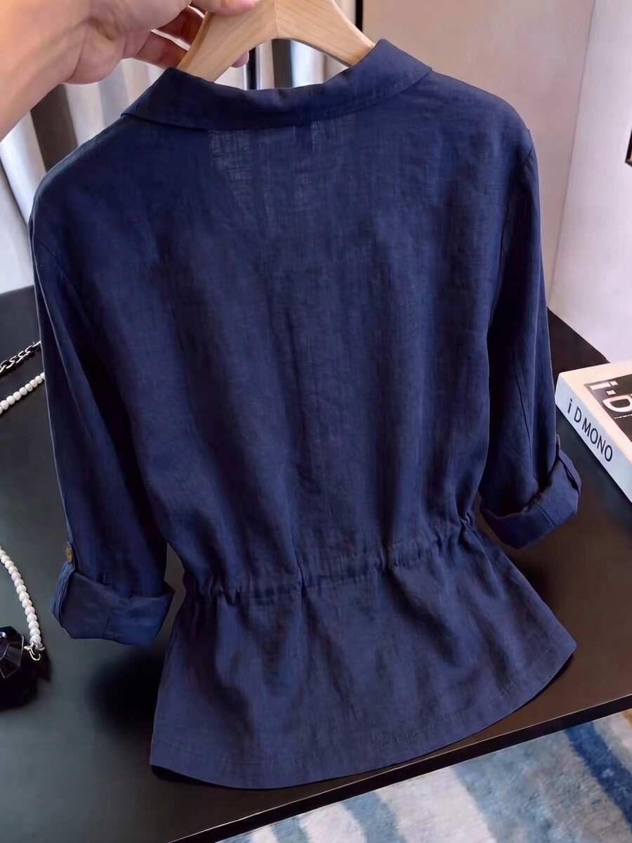 SHEIN Franclia جاكيت نسائي كاجوال بخصر محدد