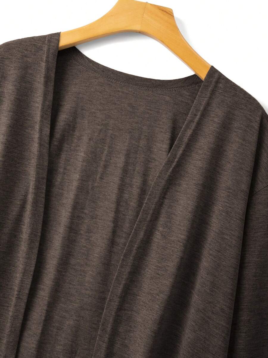 SHEIN Franclia كارديجان نسائي بلون بني