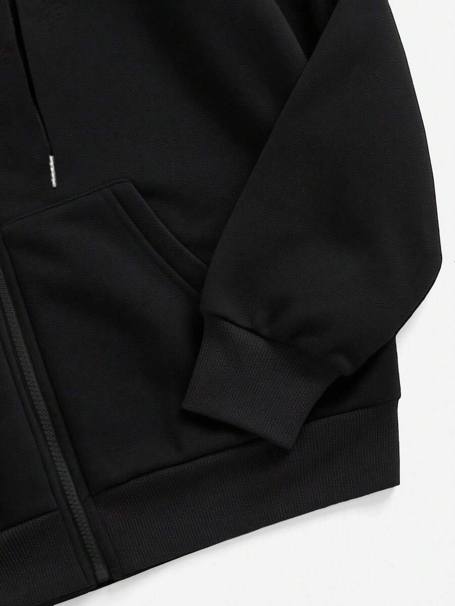 SHEIN EZwear بلوزة رياضية نسائية فضفاضة بسحاب ورباط بطبعة حصان