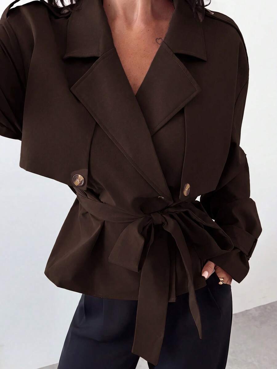 SHEIN Firerie معطف ترنش نسائي أنيق