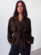 SHEIN Firerie معطف ترنش نسائي أنيق