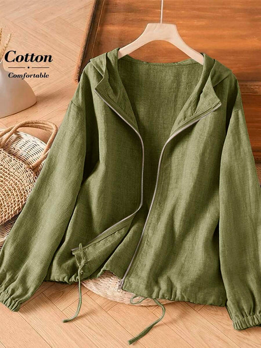 SHEIN Rusticease معطف نسائي بلون أخضر زيتوني