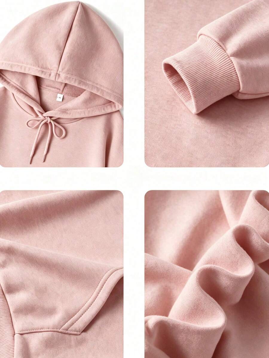 SHEIN هودي نسائي لطيف بطبعة دب مخططة ورباط وقصة فضفاضة