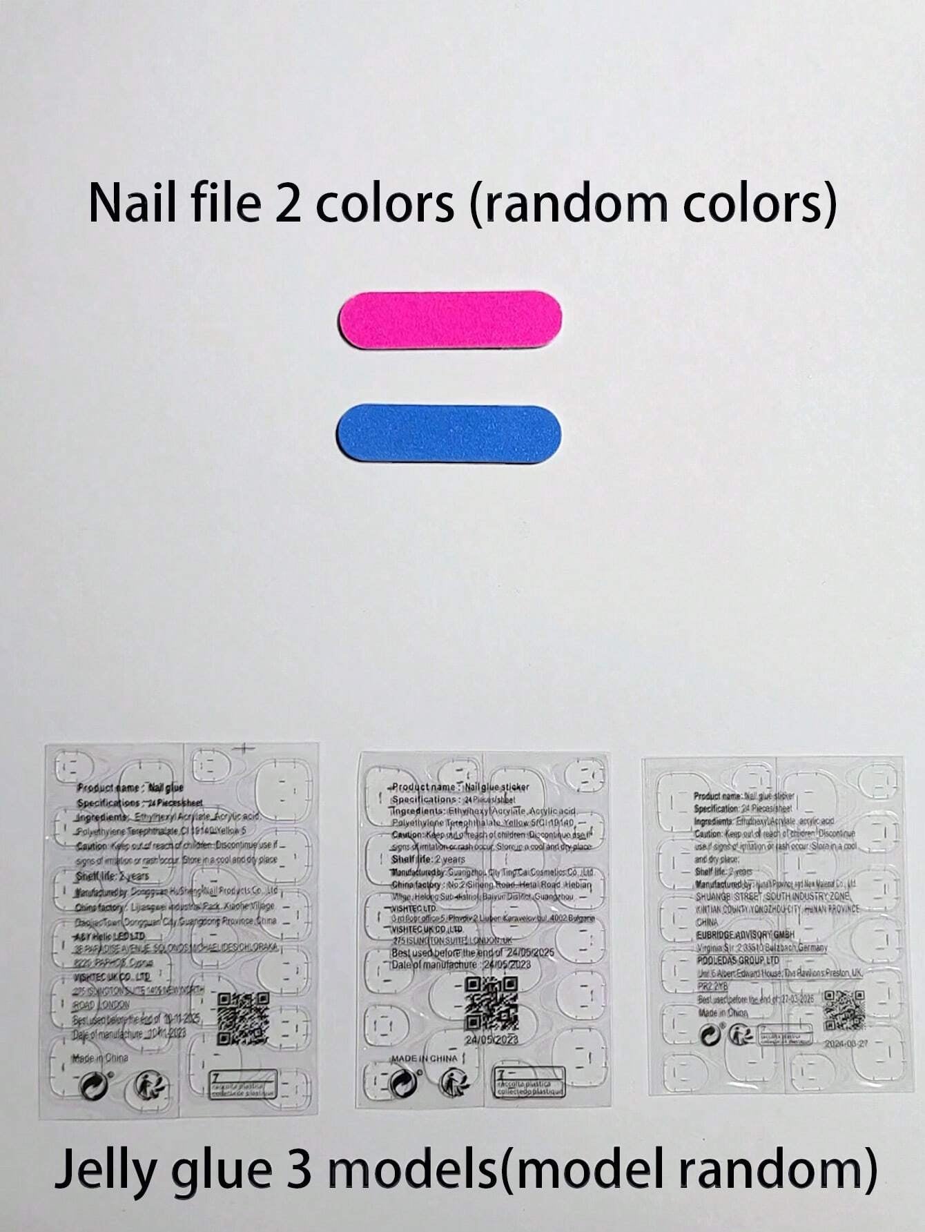 Express Your Love with 24Pcs Line Art Long Coffin Stripe Pattern Elegant Full Cover Fake Nail Kit