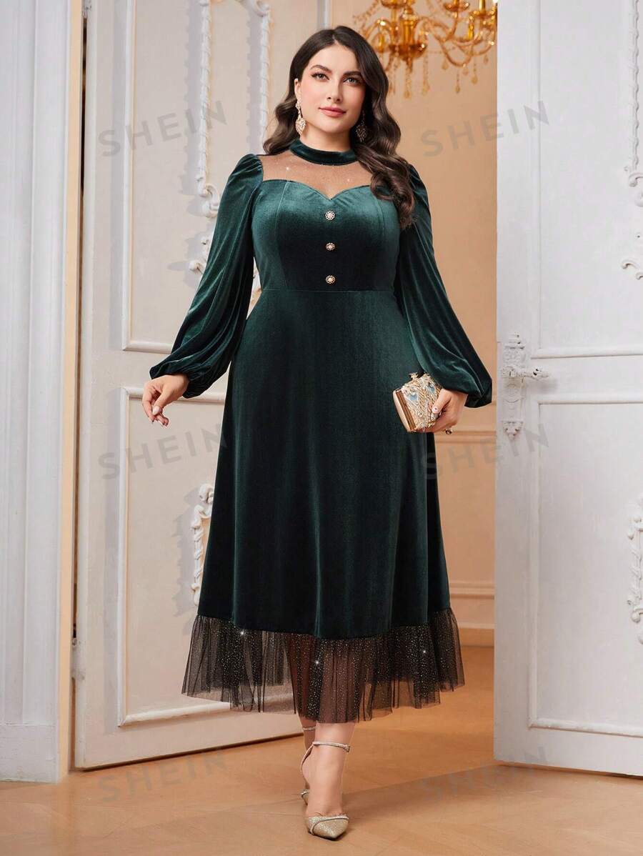 SHEIN Modely فستان بحجم كبير