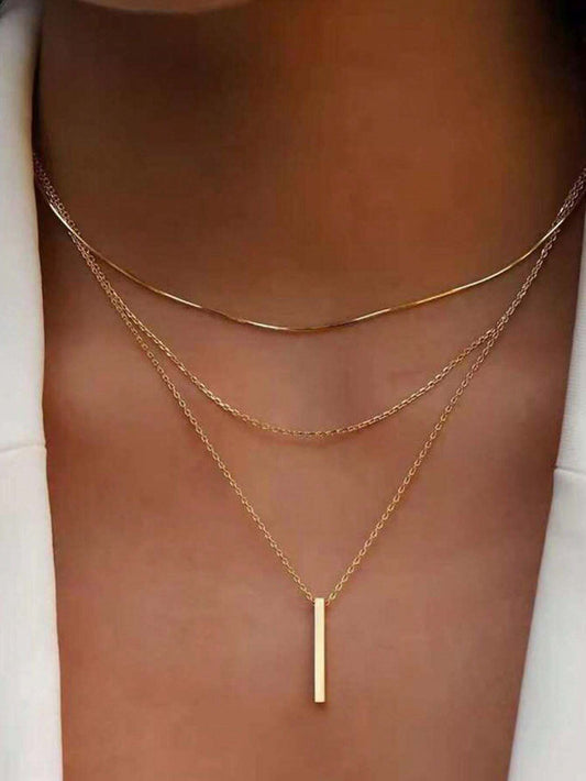 SHEIN عقد ذهبي متعدد الطبقات
