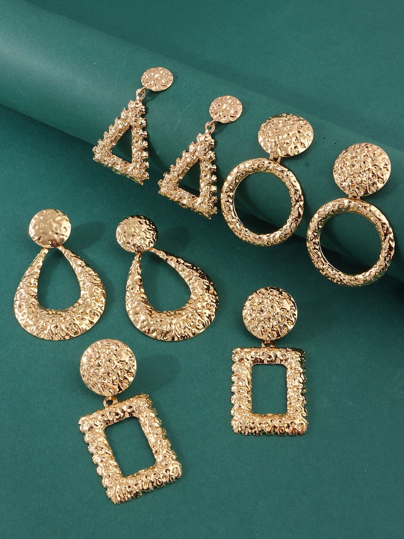 4Pairs Bold Statement Earrings