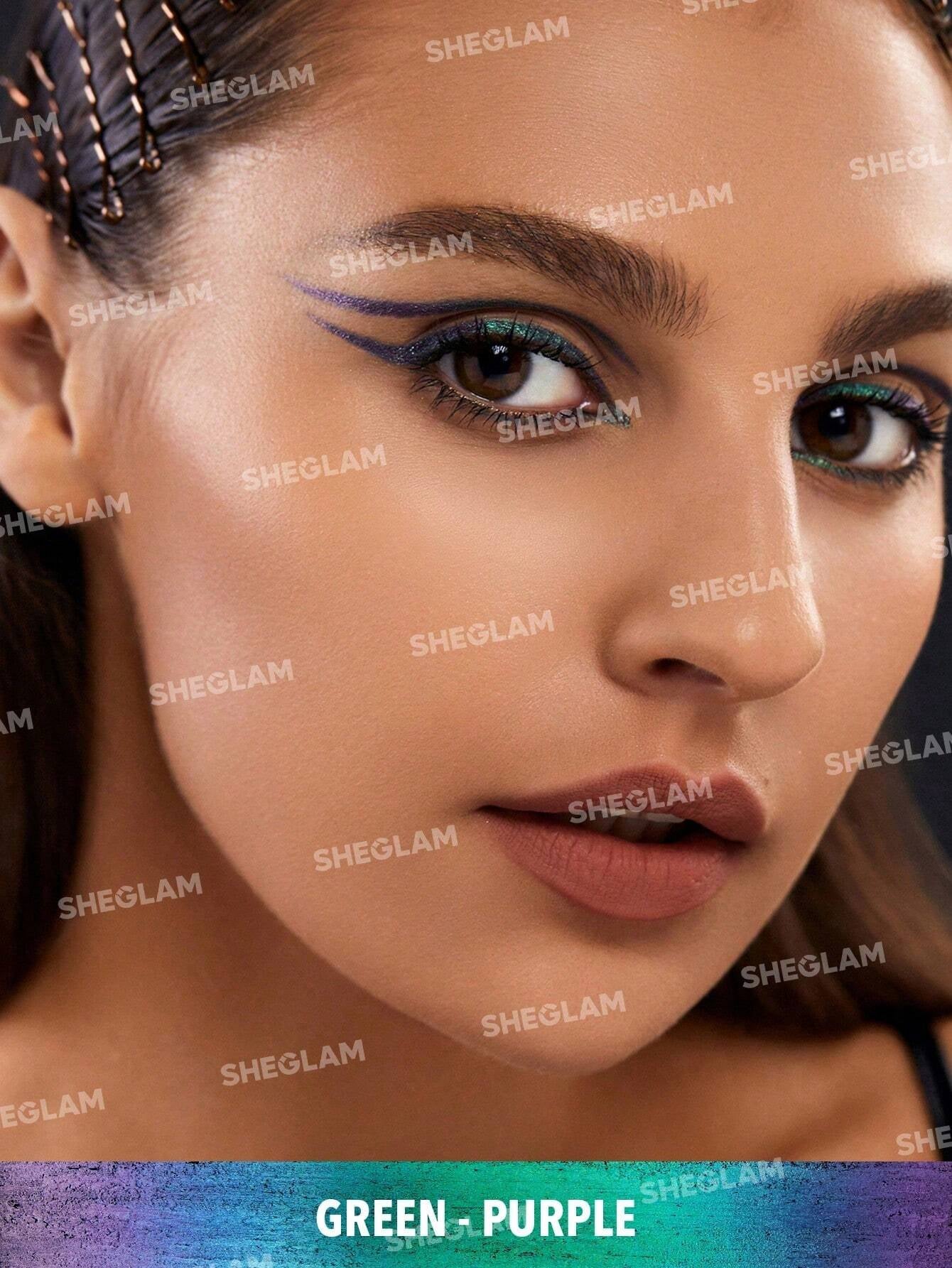 SHEGLAM Chroma Zone Multichrome Gel Liner-Subliminal Waterproof Shimmer Eyeliner Pencil Sweat-Proof Highly Pigmented Green Gold Cream Eyeliner Black Friday Winter Trending Y2K Eyeliner