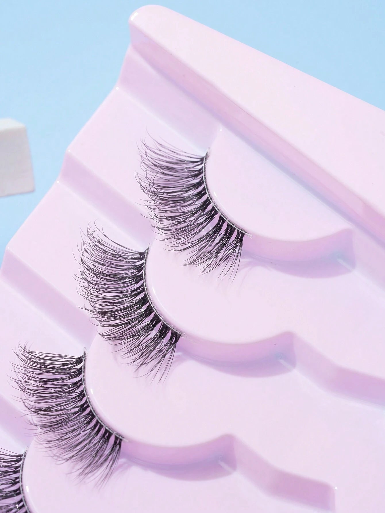 7Pairs/Set Natural Long 3D Crossed Transparent Stem False Eyelashes 5-13Mm