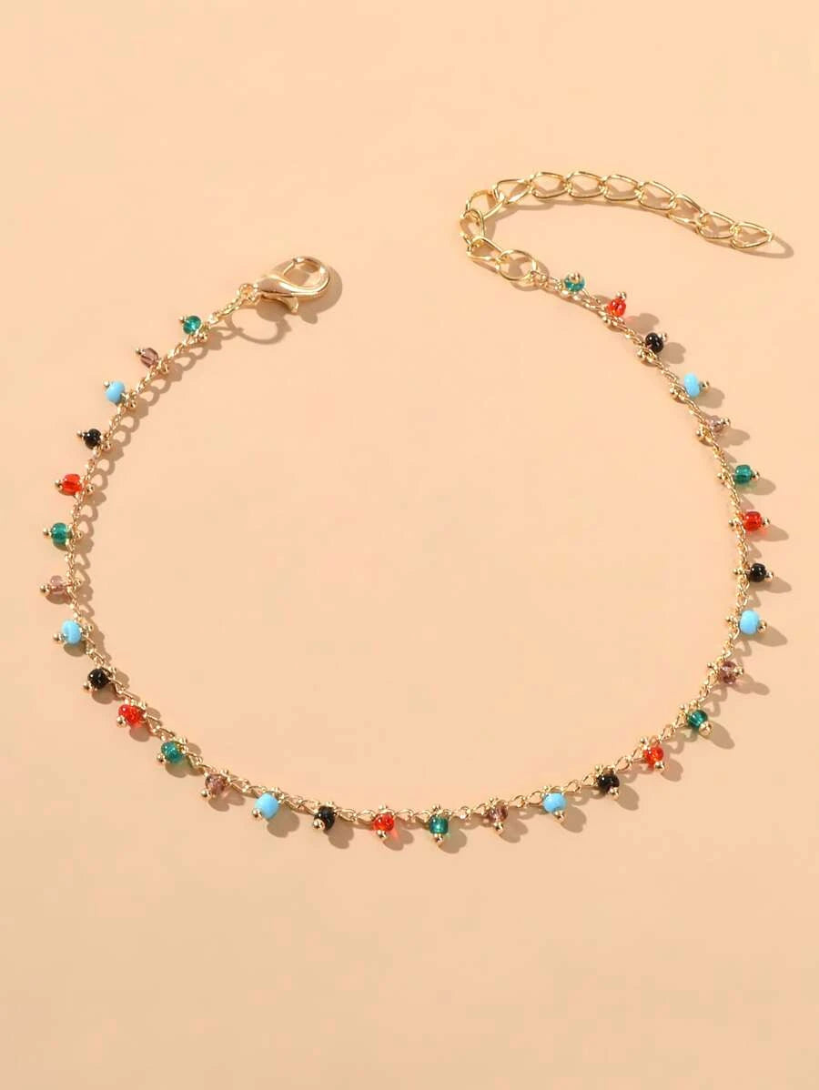SHEIN خلخال مزين بشرابة كريستال