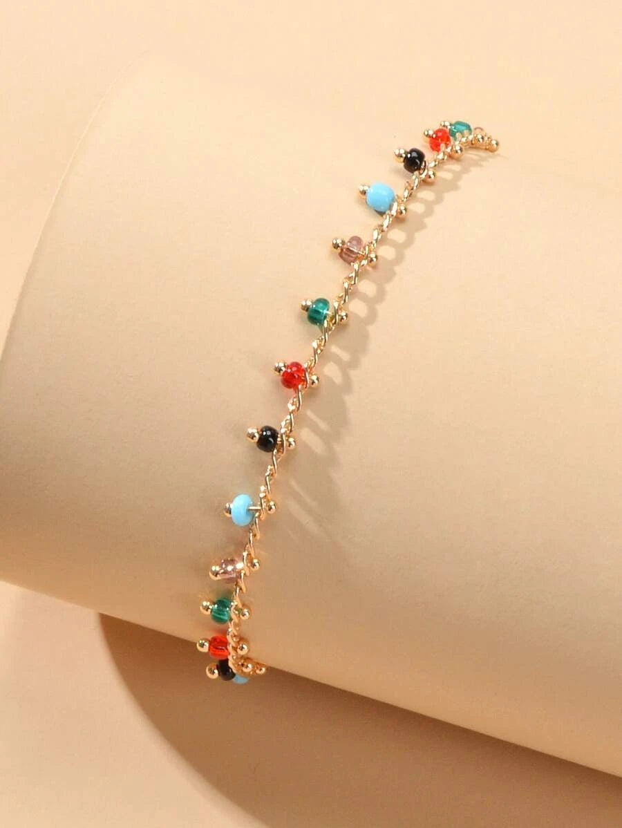 SHEIN خلخال مزين بشرابة كريستال
