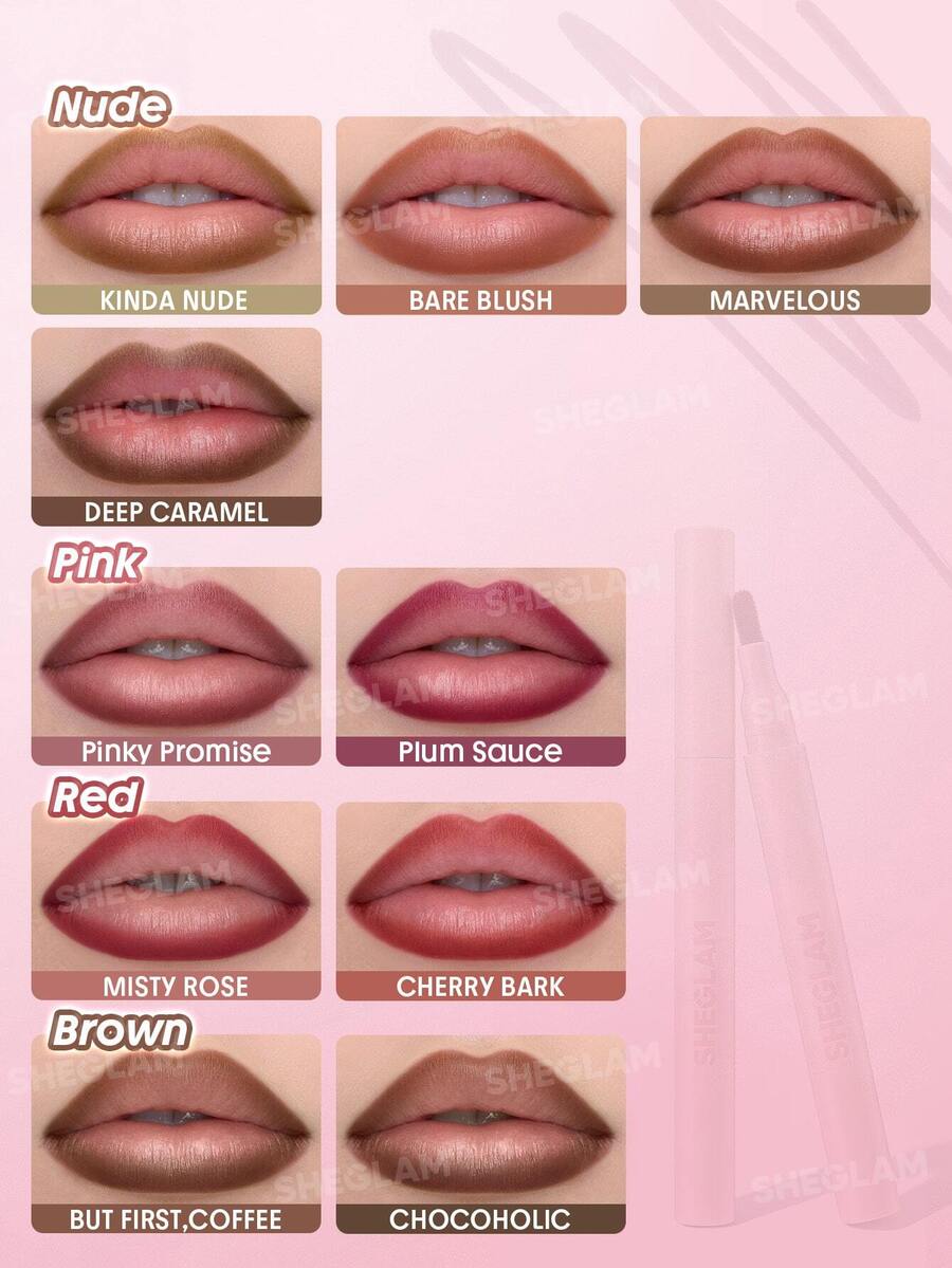 SHEGLAM True Stain قلم شفاه سائل