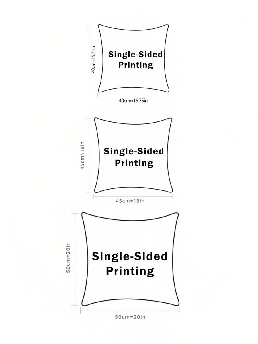غطاء وسادة مطبوع بطبعة هندسية أحادية الجانب، غطاء وسادة زخرفية للمنزل، بدون حشو