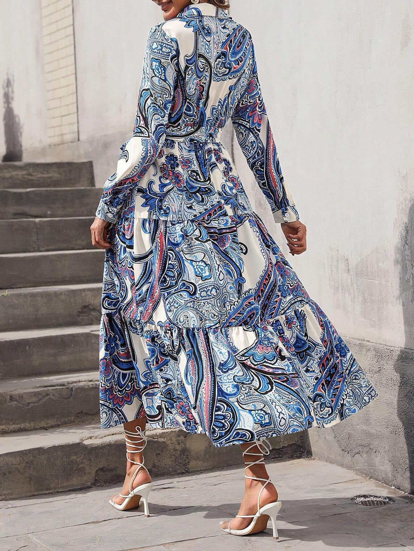 Clasi Paisley Print Vacation Dress