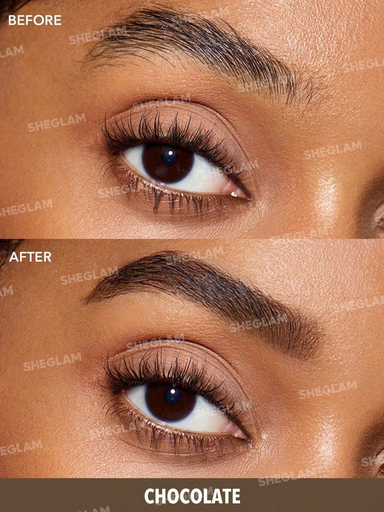 SHEGLAM Genius Eyebrow Stamp-Espresso Natural Eyebrow Powder Easy to Use One Step Eyebrow Shaping Kit Eyebrow Stencil Kit Eye Make up Black Friday Sale Eyebrow