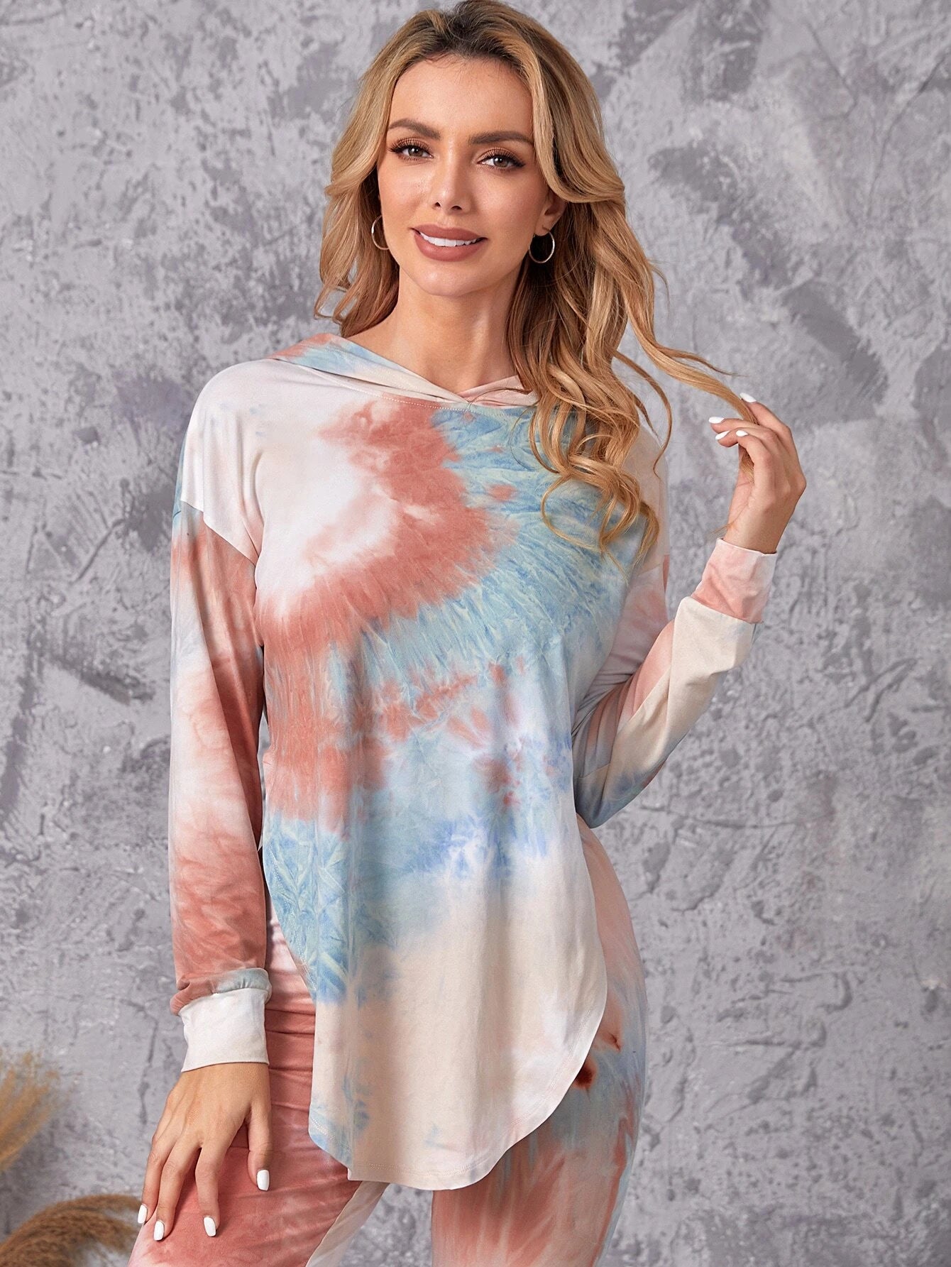 EMERY ROSE Tie Dye Hoodie and Leggings Set