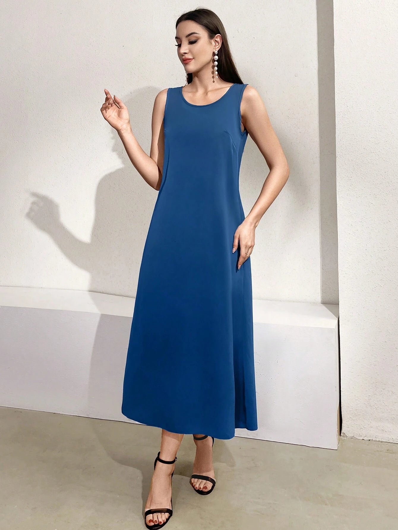 Modely Women'S 3/4 Sleeve Coat and Sleeveless Dress 2Pcs/Set