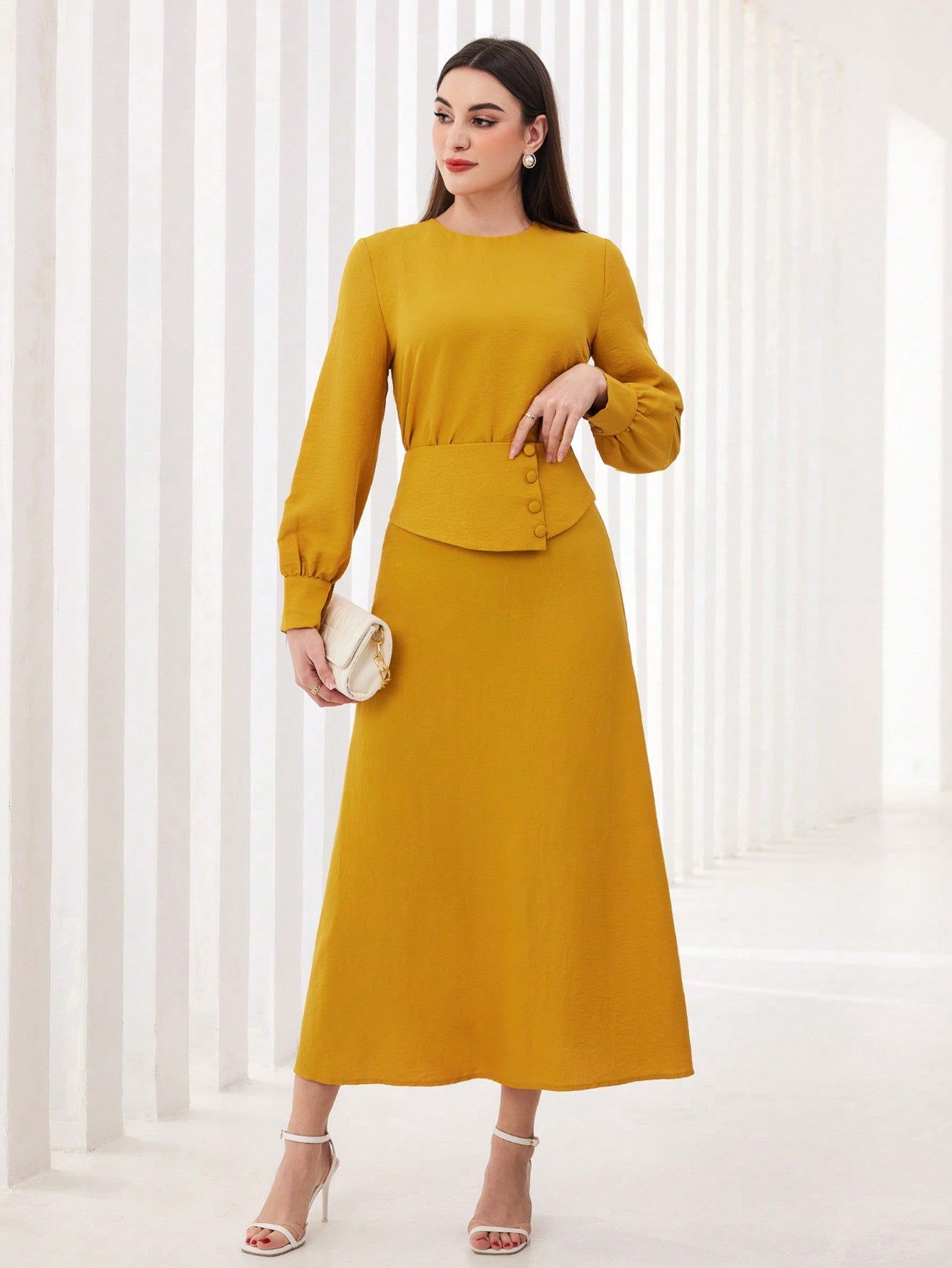 Modely Solid Color Elegant Suit