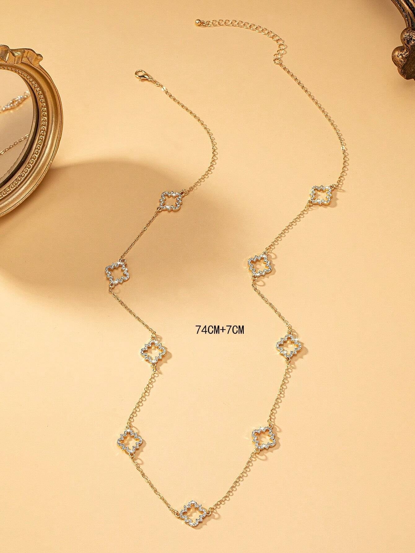 1Pc Fashion Iron Alloy Geometric Decor Long Necklace for Women for Daily Life