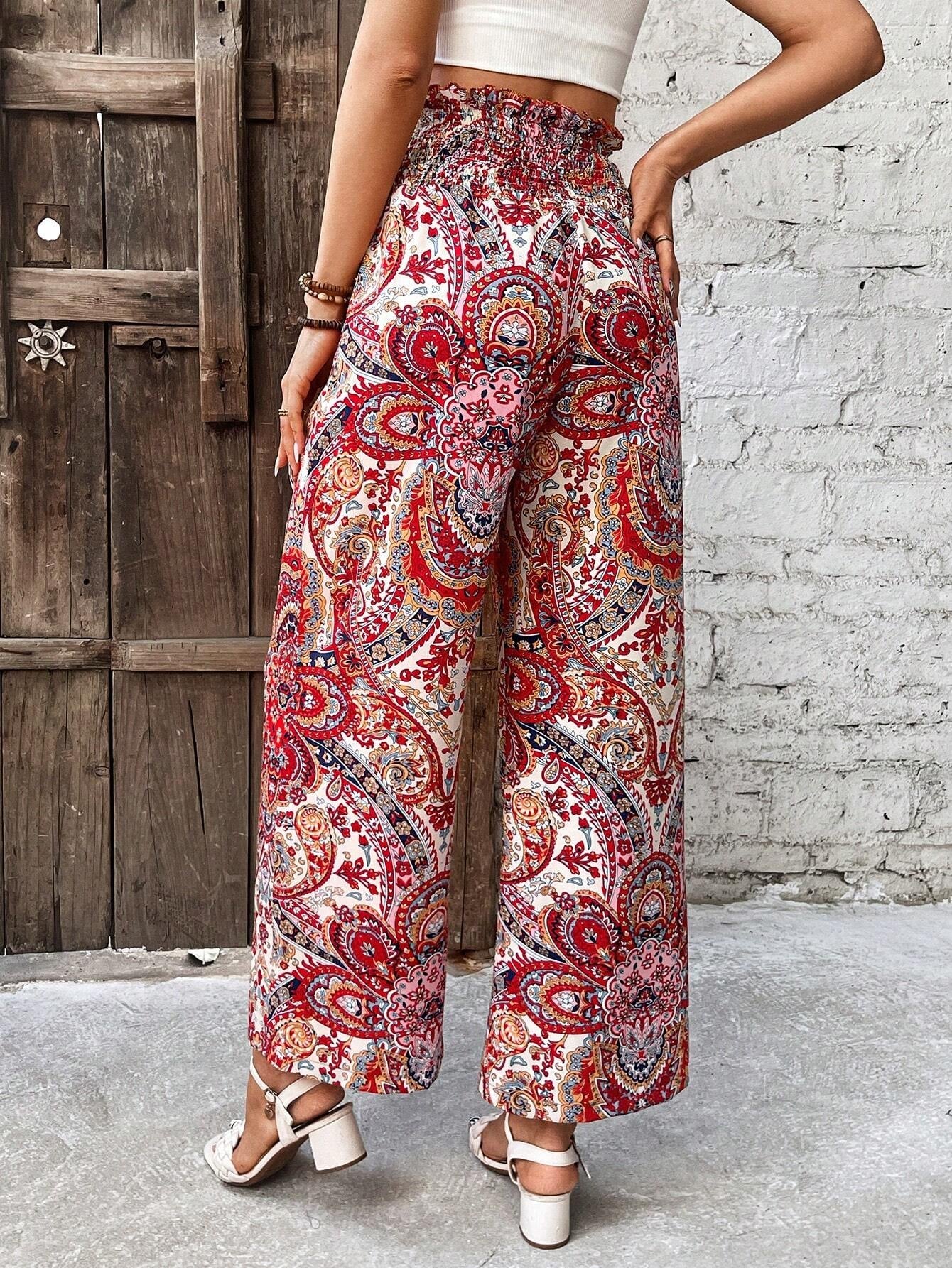Frenchy Paisley Print Pants