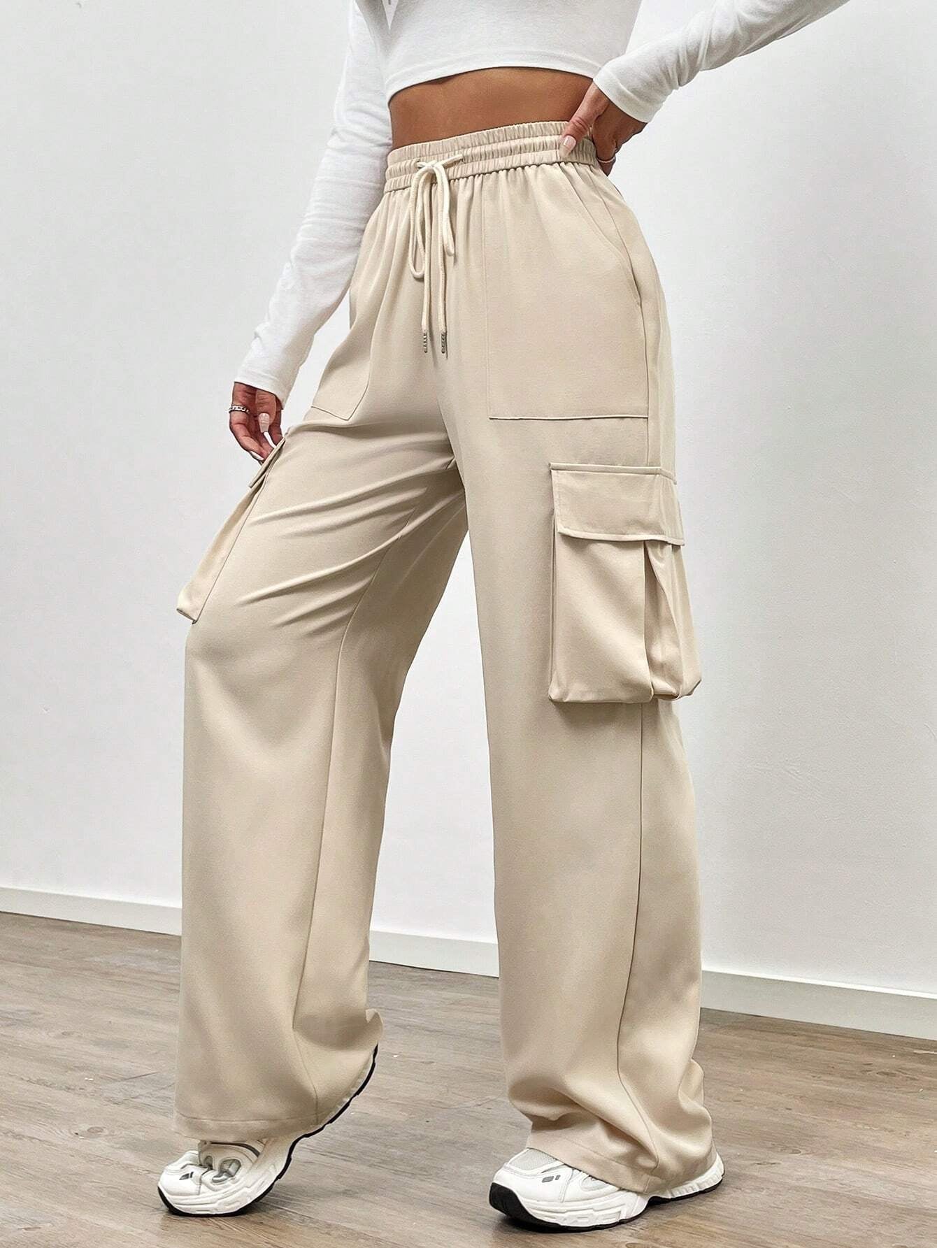 Ezwear Simple and Versatile Straight Leg Utility Pants