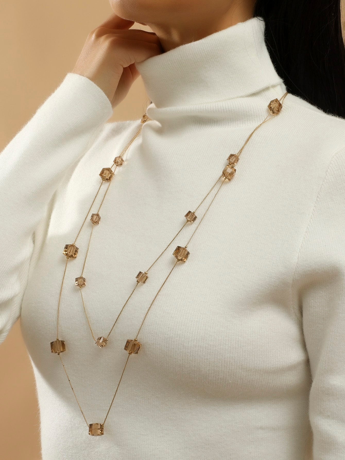 Crystal Decor Layered Necklace