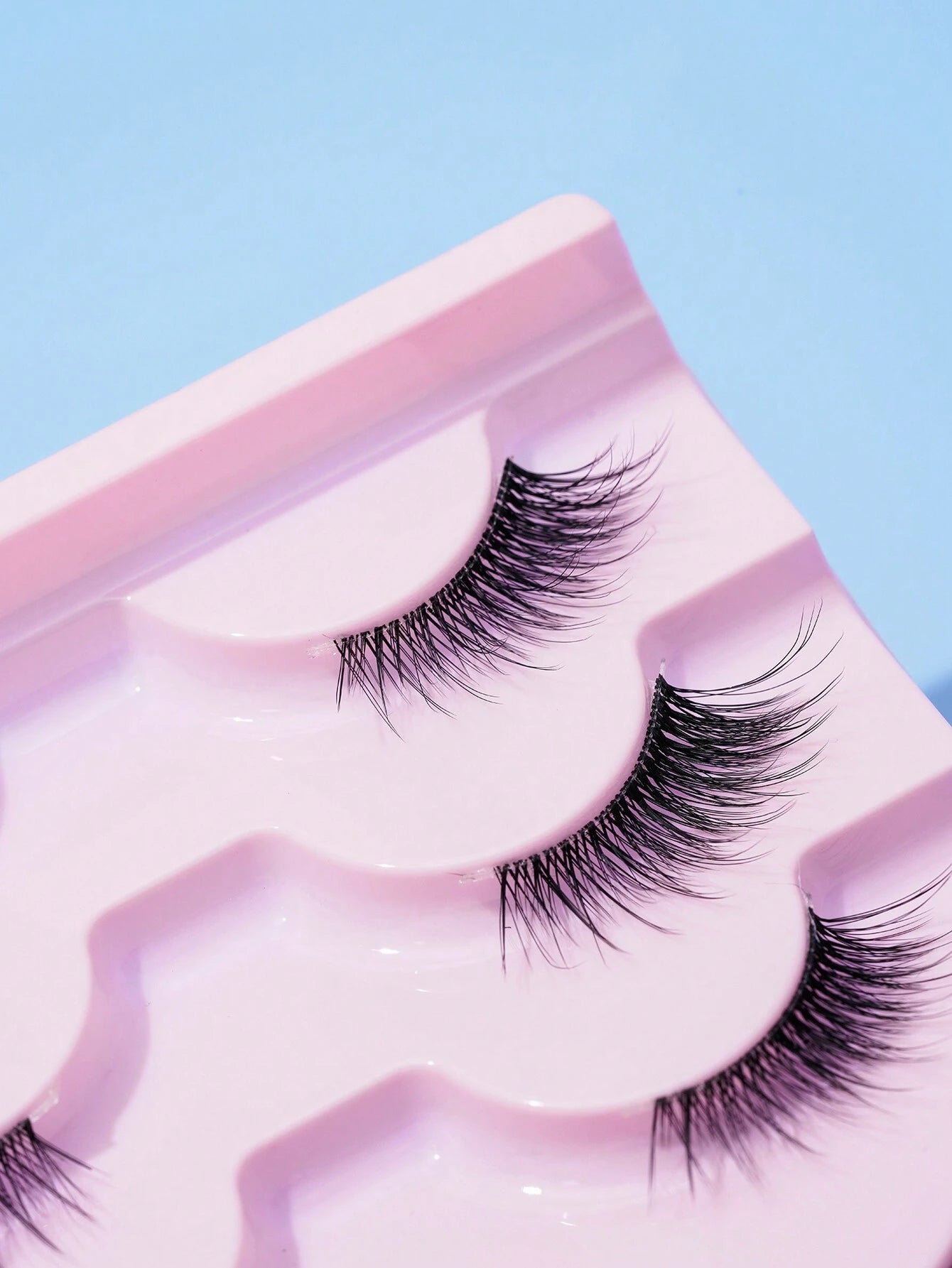 7Pairs/Set Natural Long 3D Crossed Transparent Stem False Eyelashes 5-13Mm