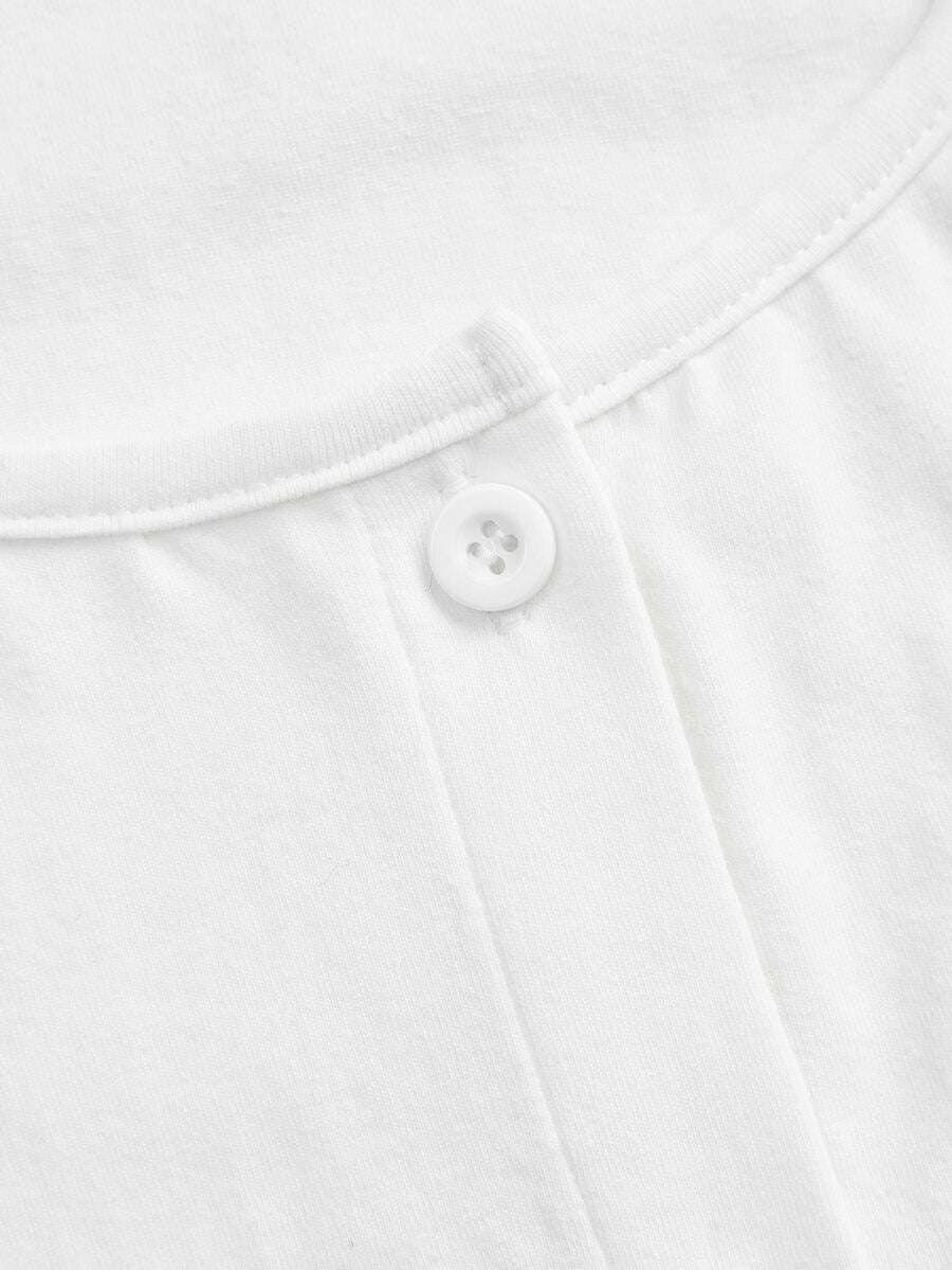 SHEIN LUNE جاكيت نسائي أبيض خفيف وقطني