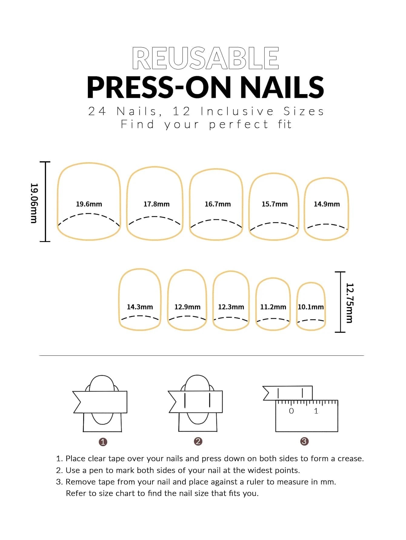 Elevate Your Style with 24Pcs Short Square Blue Solid Glossy Plain Fake Nail & 1Sheet Tape & 1Pc Nail File & 1Pc Stick