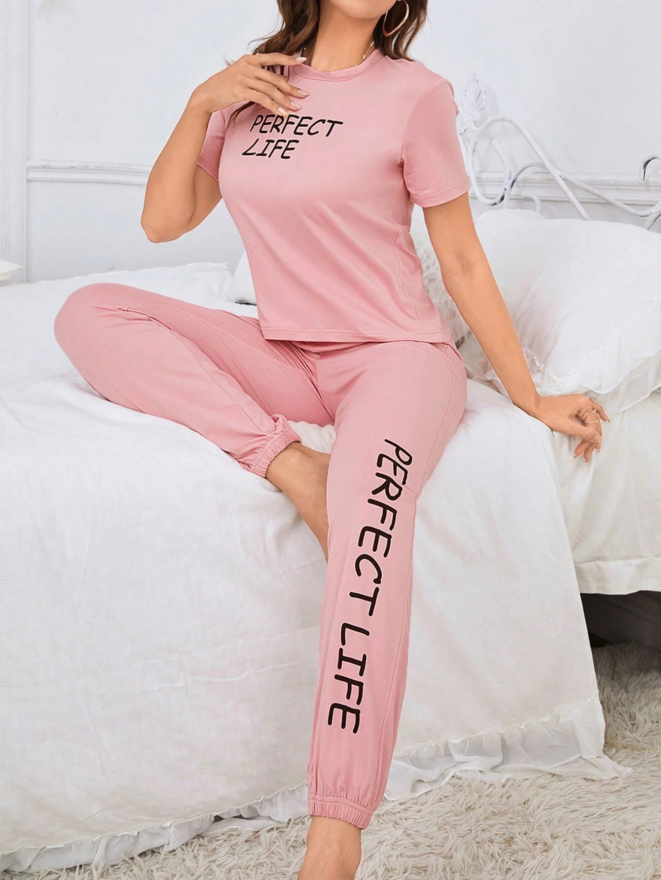 Women'S Letter Printed Homewear Set