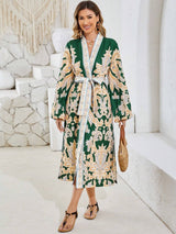 Clasi Printed Kimono Coat with Belt
